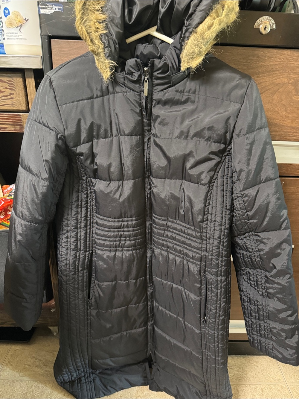 Style & Co. Women's Black Quilted Puffer Jacket